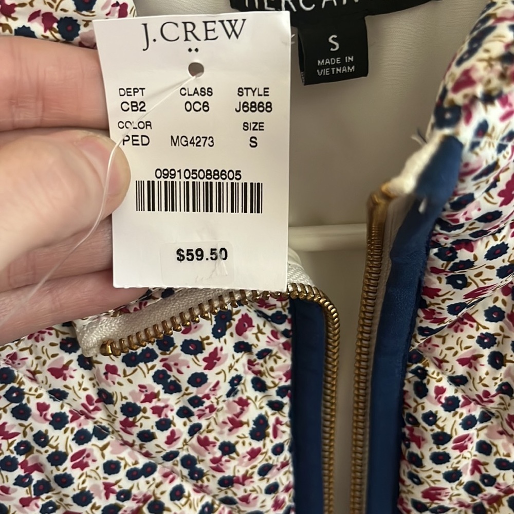 J Crew floral puffer vest - Picture 3 of 3